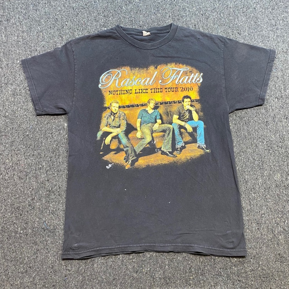 Rascal Flatts Nothing Like This Tour 2010 TShirt Sz L Mens Black Country Rock